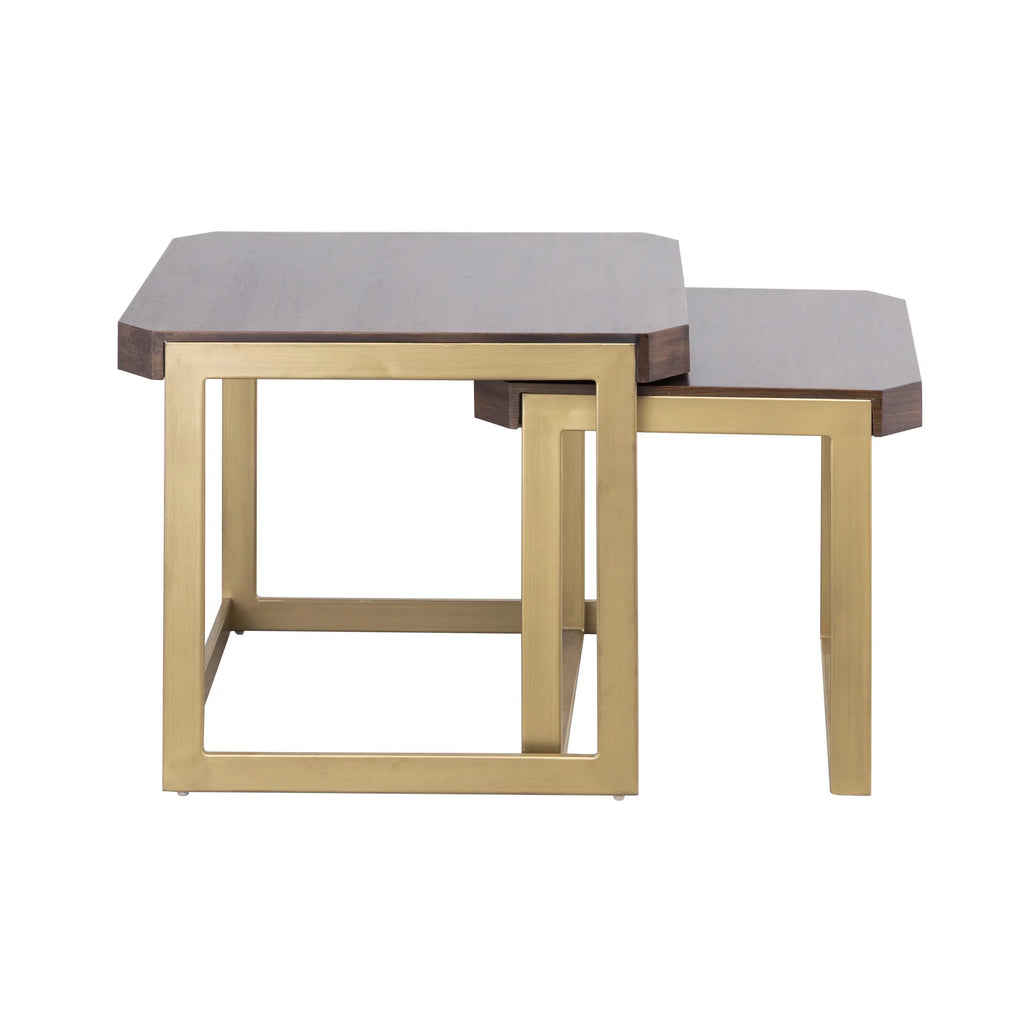 Nesting Table Set of 2 Mahogany Y446992