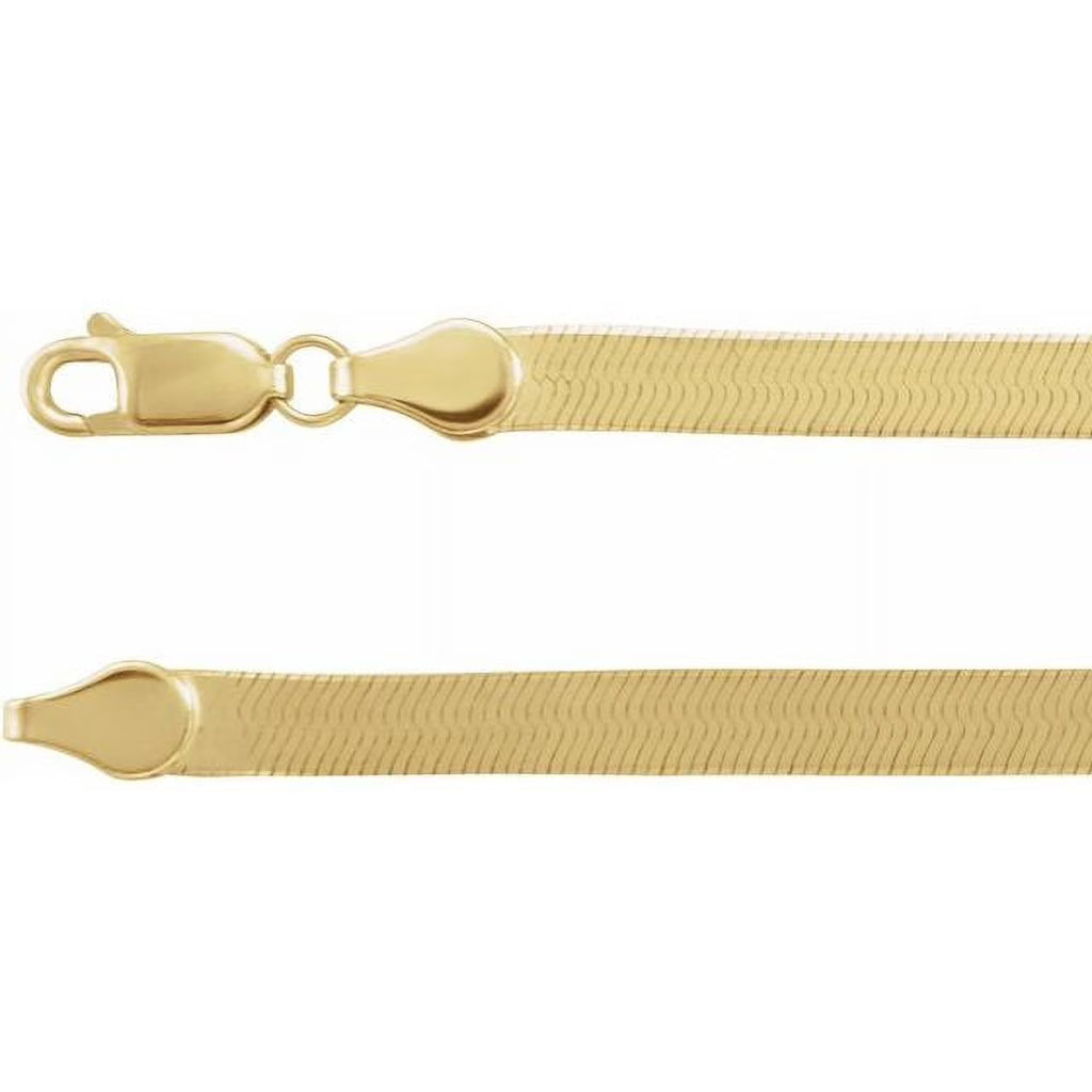 14K Yellow 4.6 mm Flexible Herringbone 16" Chain S3956