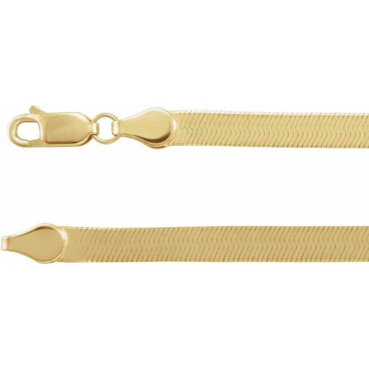 14K Yellow 4.6 mm Flexible Herringbone 16" Chain S3956