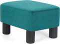 Blue Small Rectangular Fabric Ottoman F292