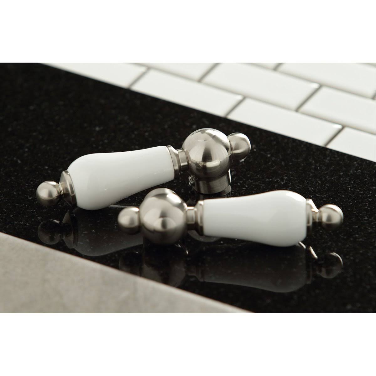Polished Nickel Kitchen Faucet with Brass Sprayer O949957