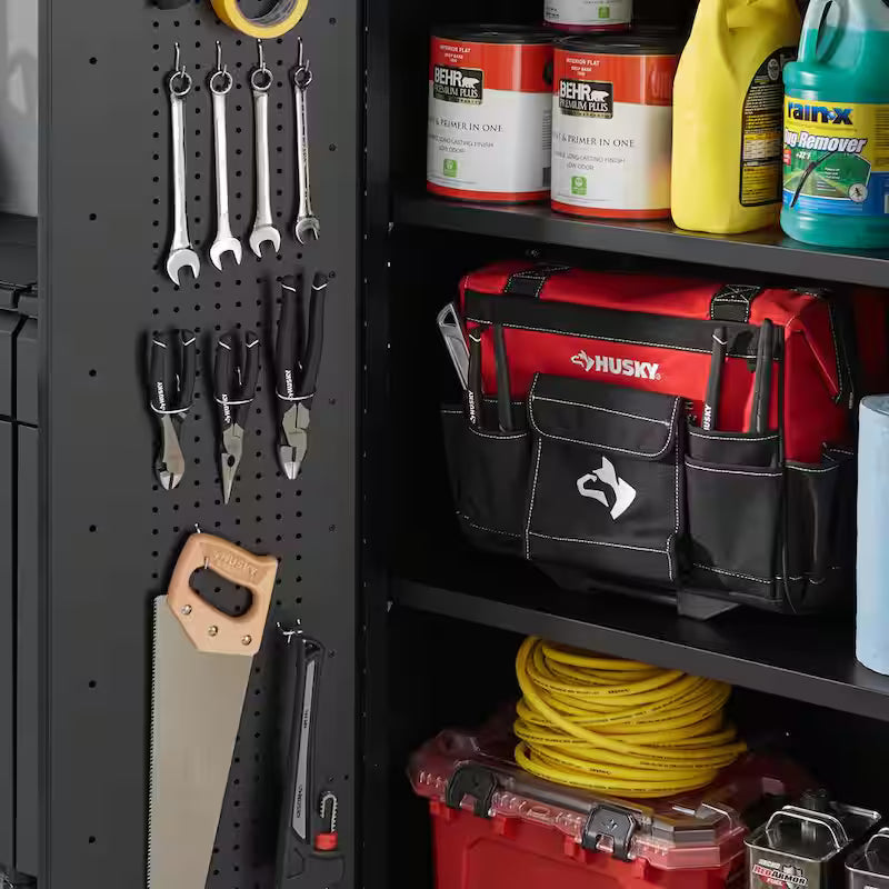 Black 24-Gauge Steel Freestanding Garage Cabinet M890544