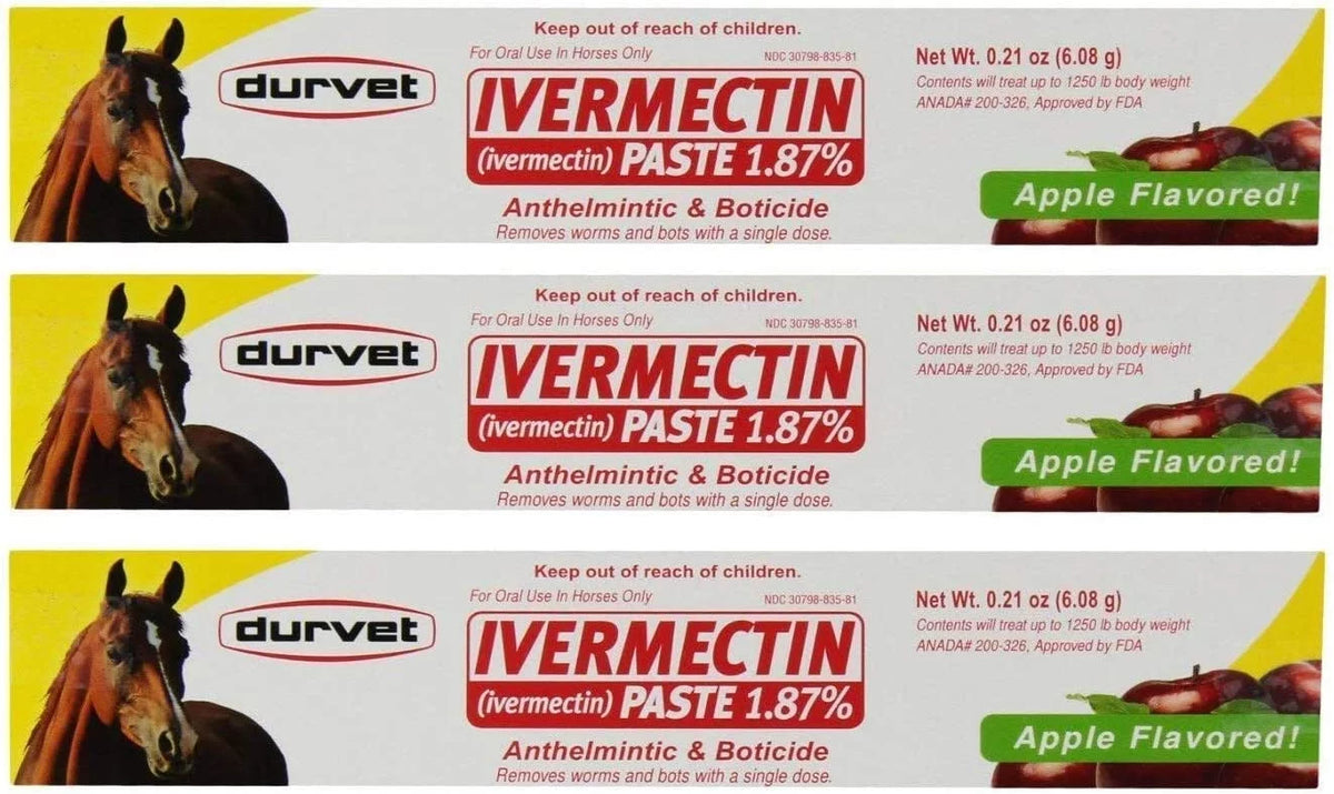 3 Pack 0.21 oz Apple Flavored Horse Dewormer Paste R785472