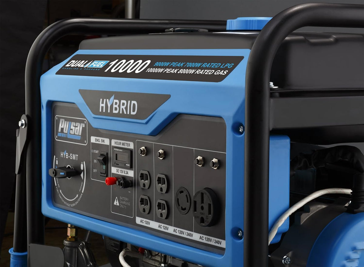 Portable Dual Fuel Generator 10000 Peak Watts Black B68572