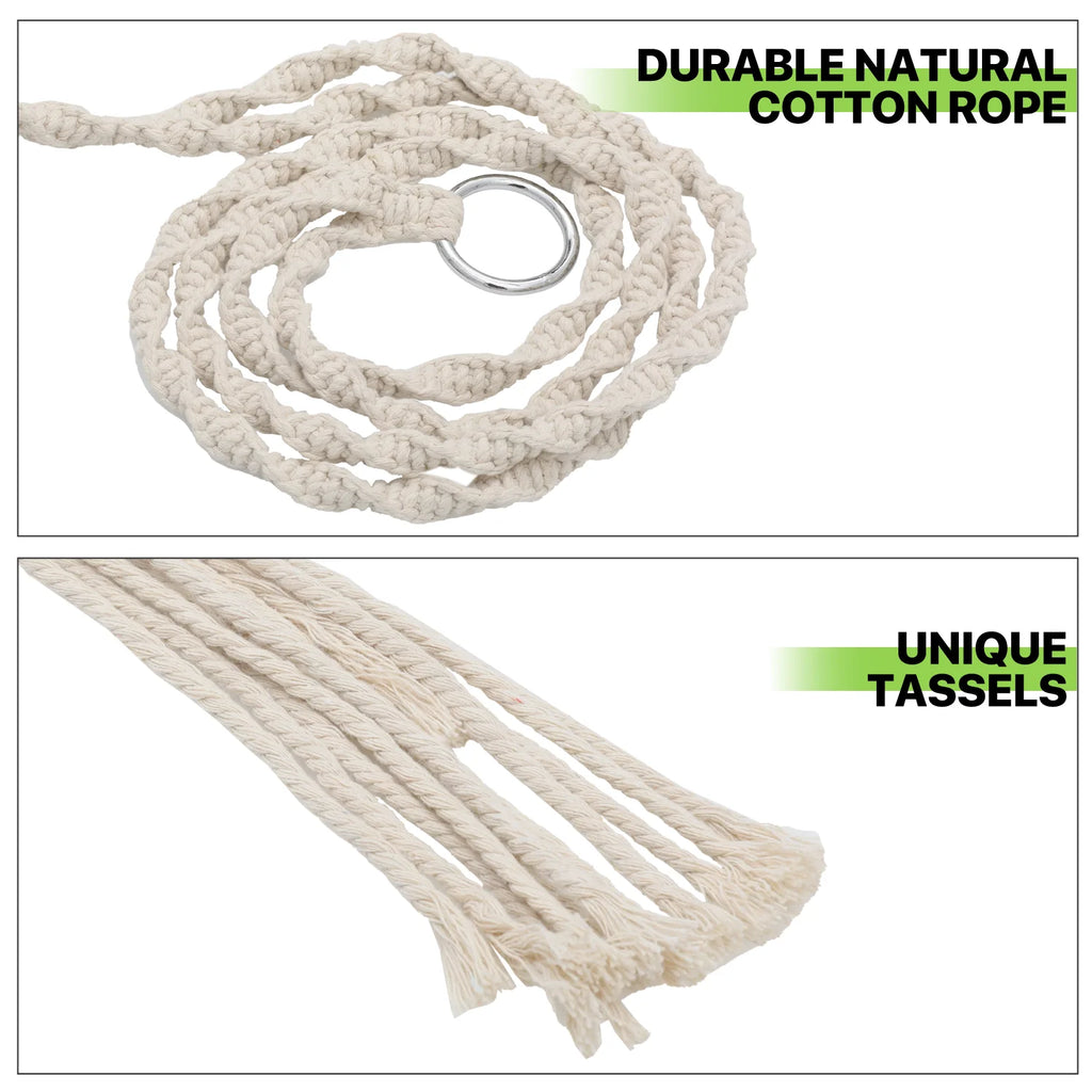 Pine Wood Swing with Metal Ring S8822