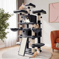 Beige Multi-Level Cat Tree with Condo Z3922