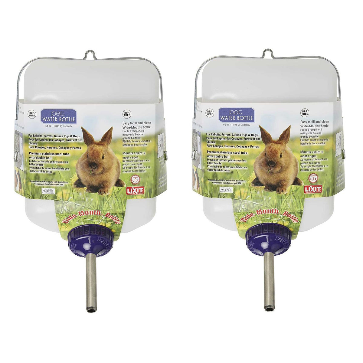 Wide Mouth Rabbit Water Bottle W20011
