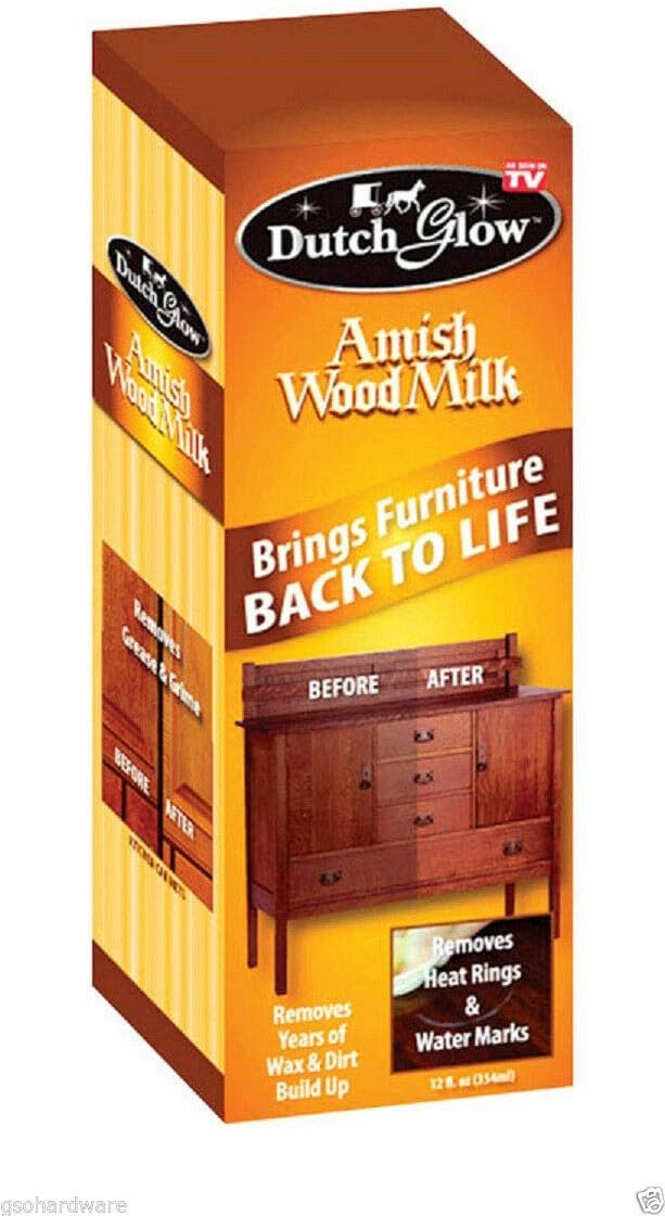 12 oz Dutch Glow Amish Wood Milk Furniture (Pack of 3) C29136