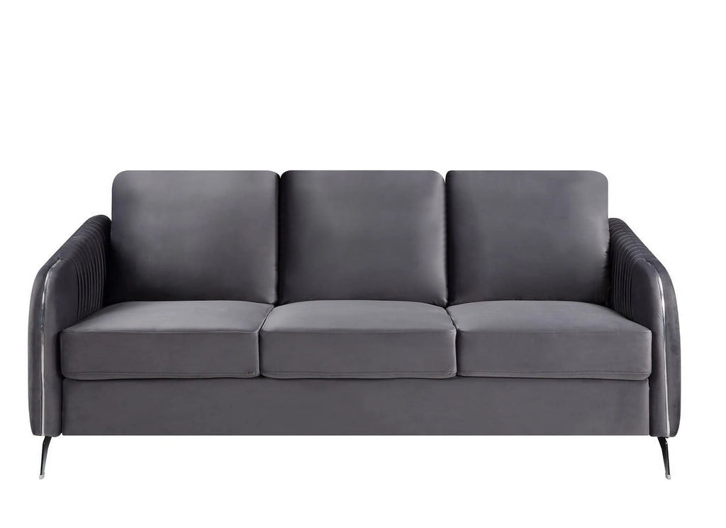Gray Velvet Living Room Set X34345