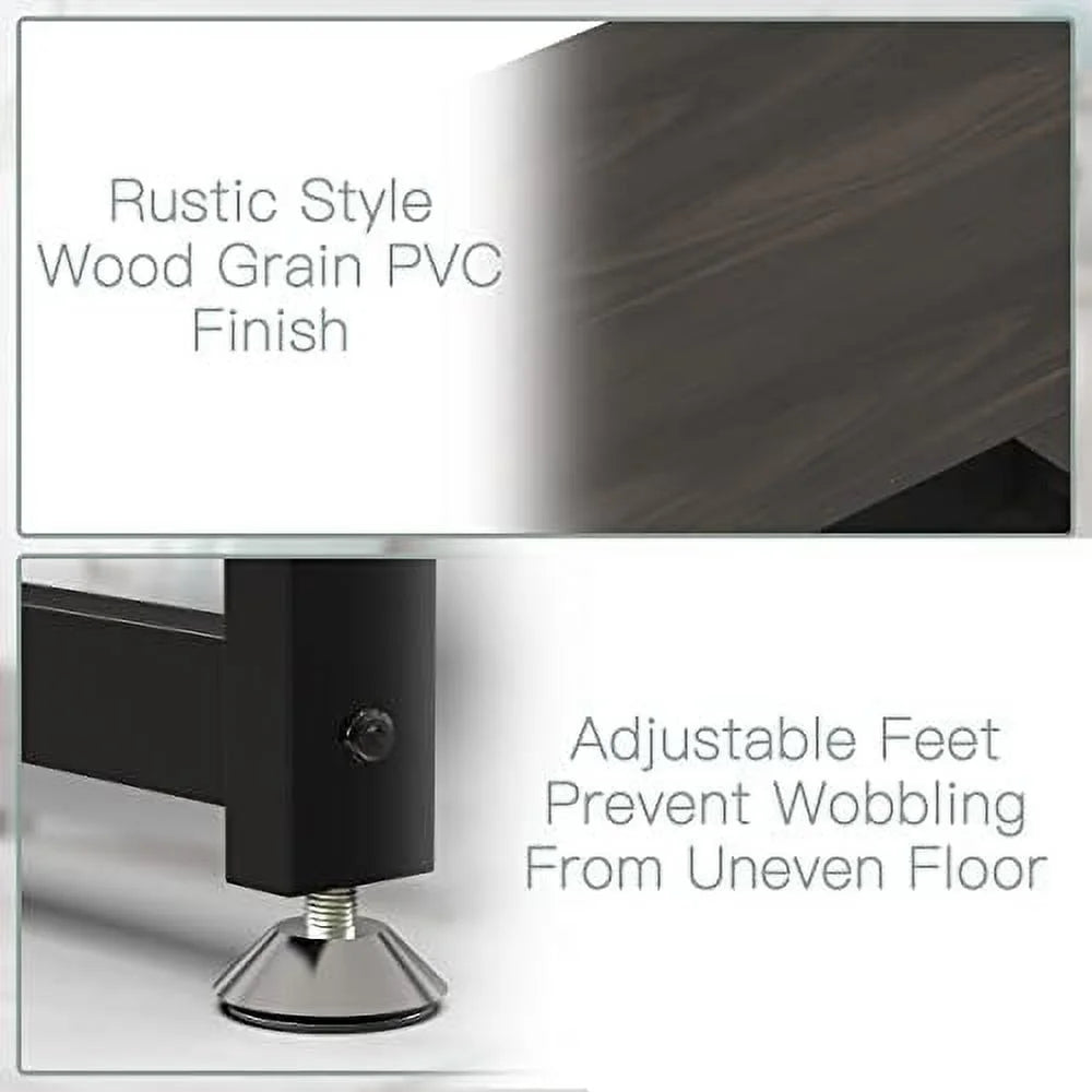 L Shaped Desk 55 inch with Shelves I23931