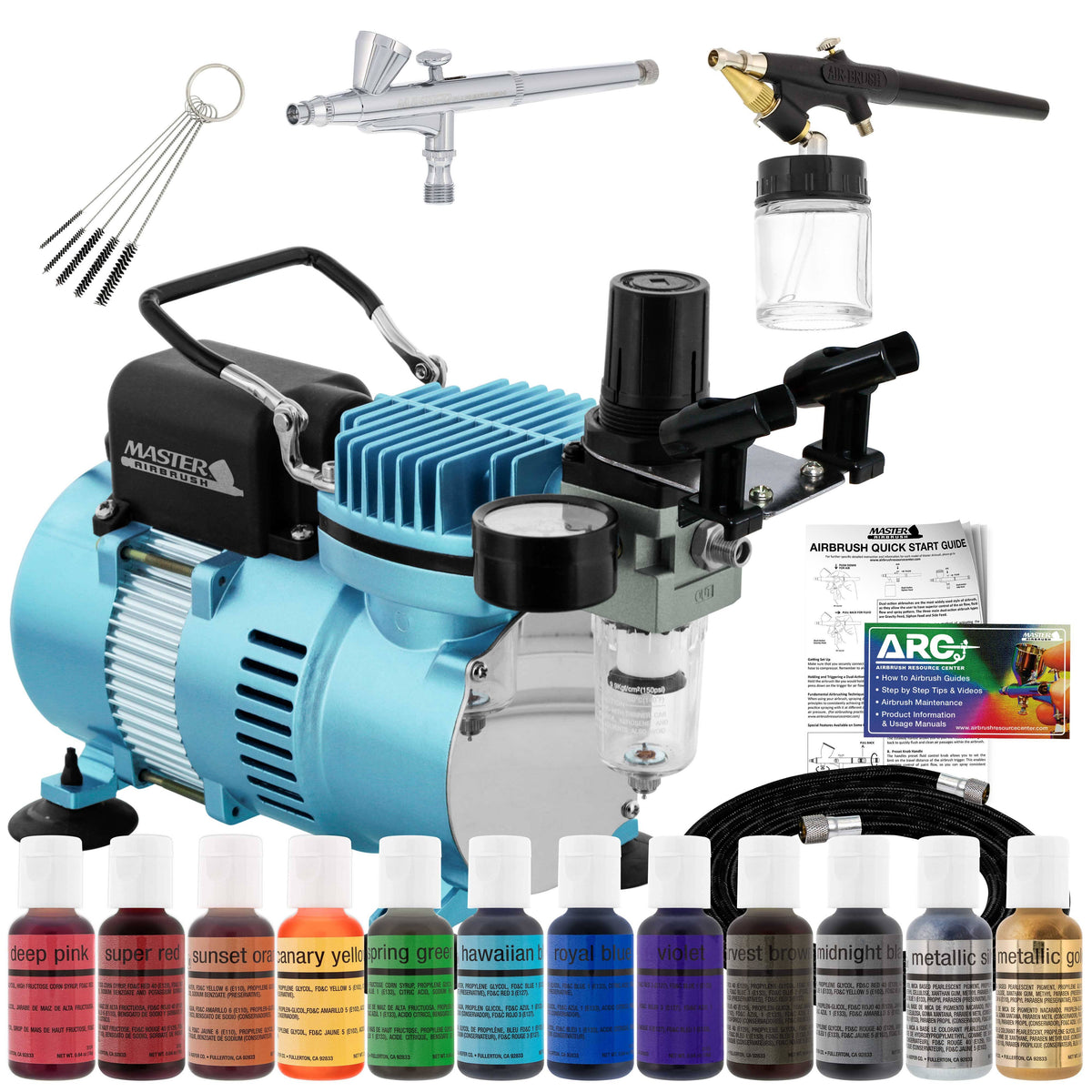 12 Chefmaster Airbrush Cake Color Set B6356