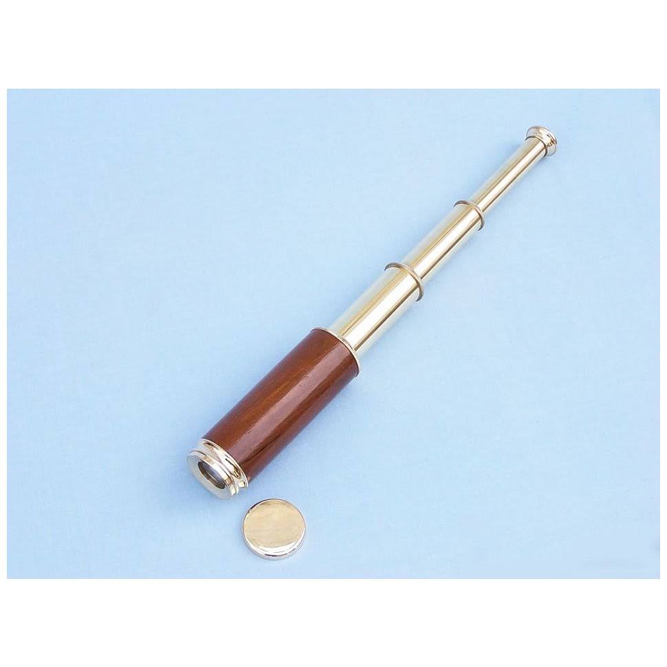 Brass / Wood Spyglass 15x22 Pocket Telescope H13944