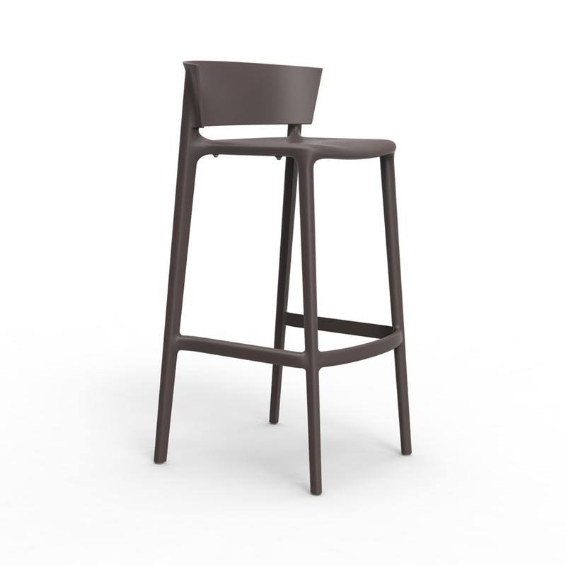 White Patio Bar Stool P9947
