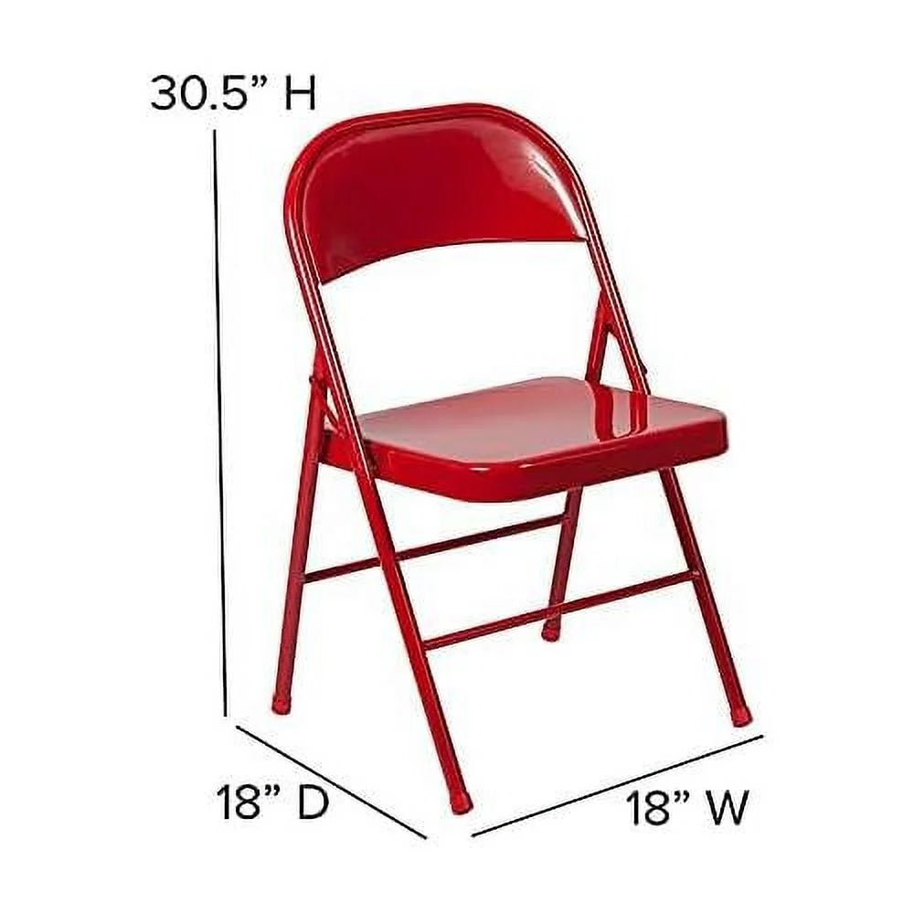 Red Metal Folding Chair L17555