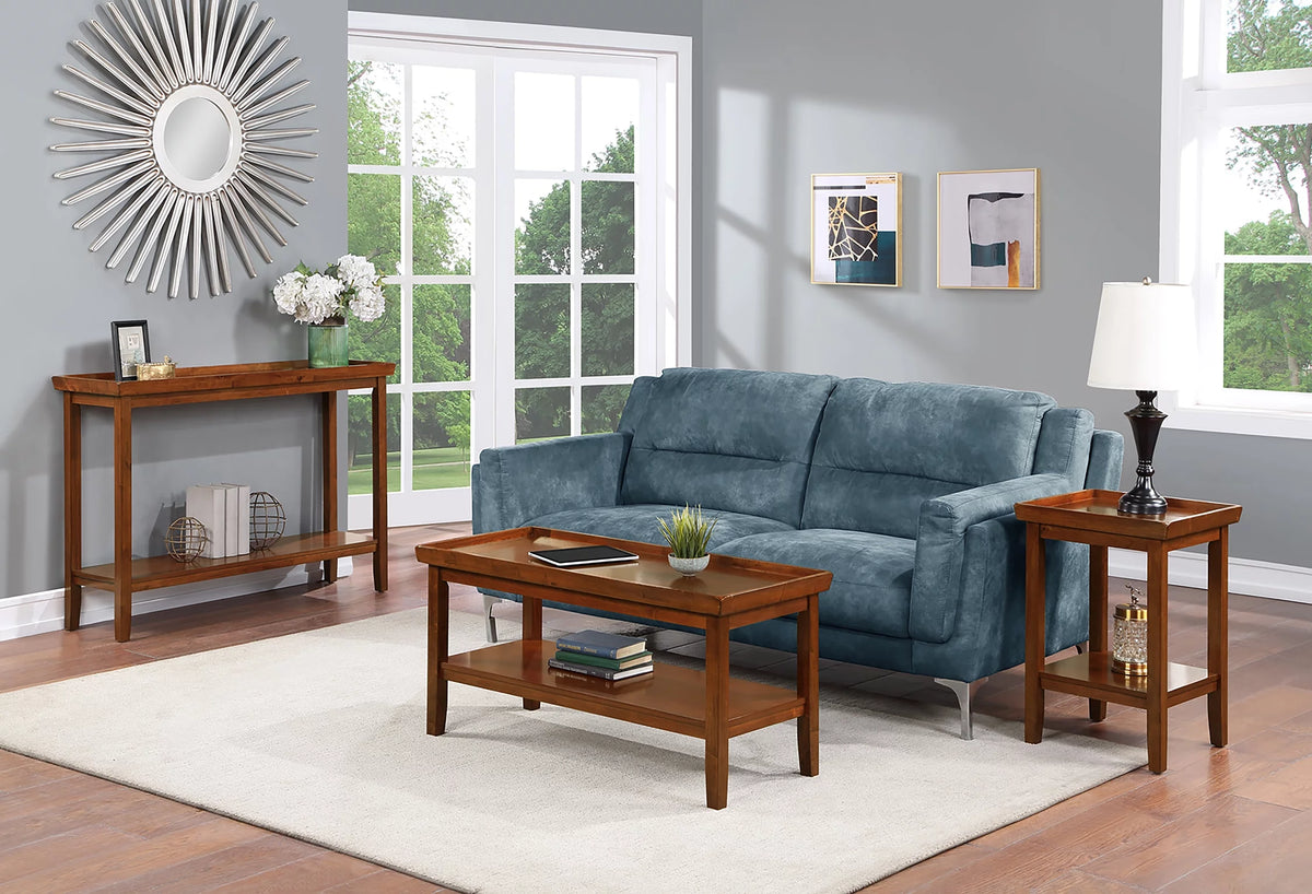 Cherry Console Table with Shelf Z458968