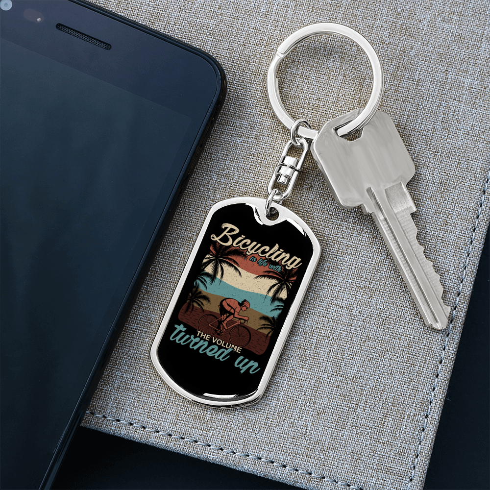 Swivel Dog Tag Keychain F71196