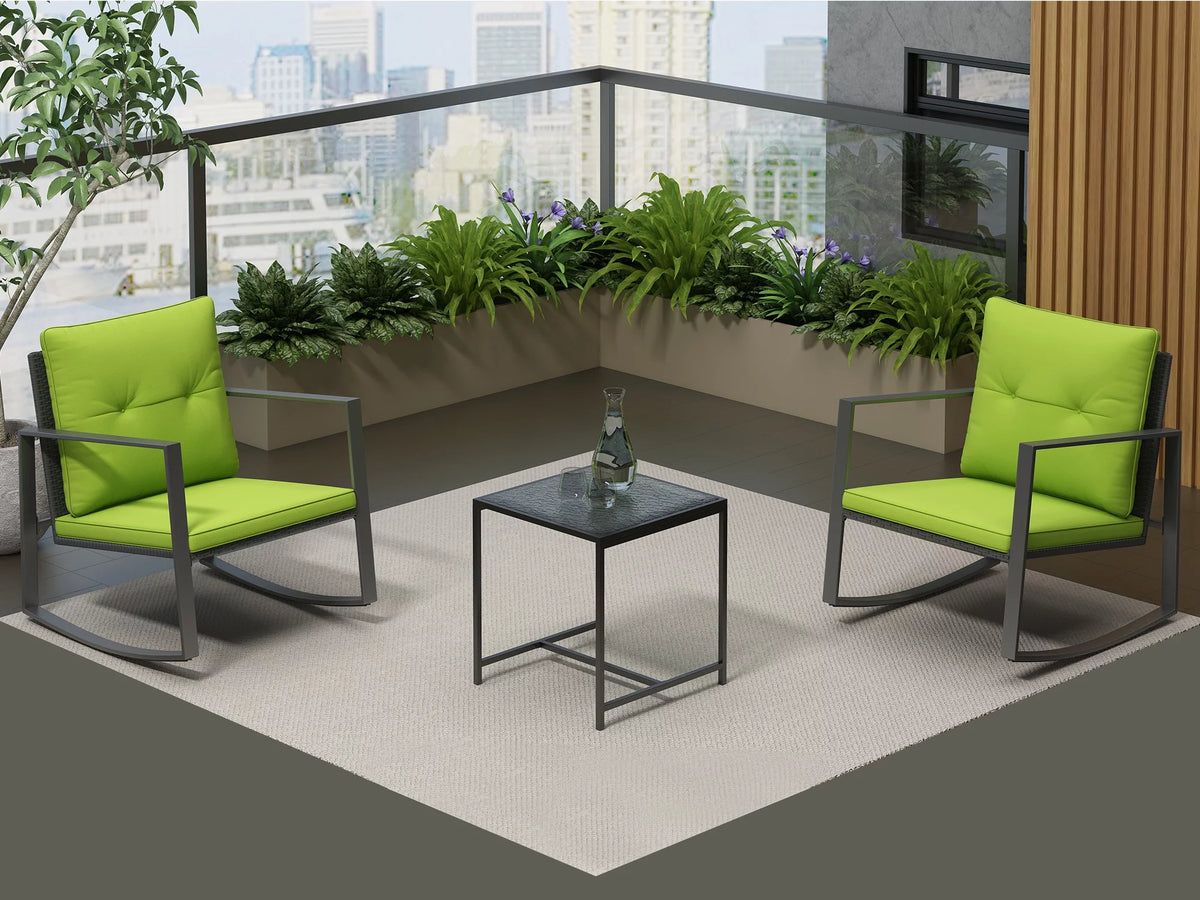 3-Piece Outdoor Bistro Set Green M483296