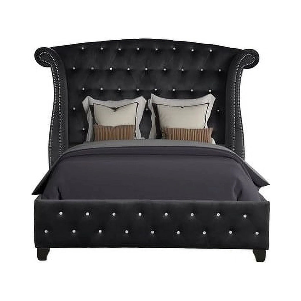 Black 5 Pc Wood Bedroom Set E68036