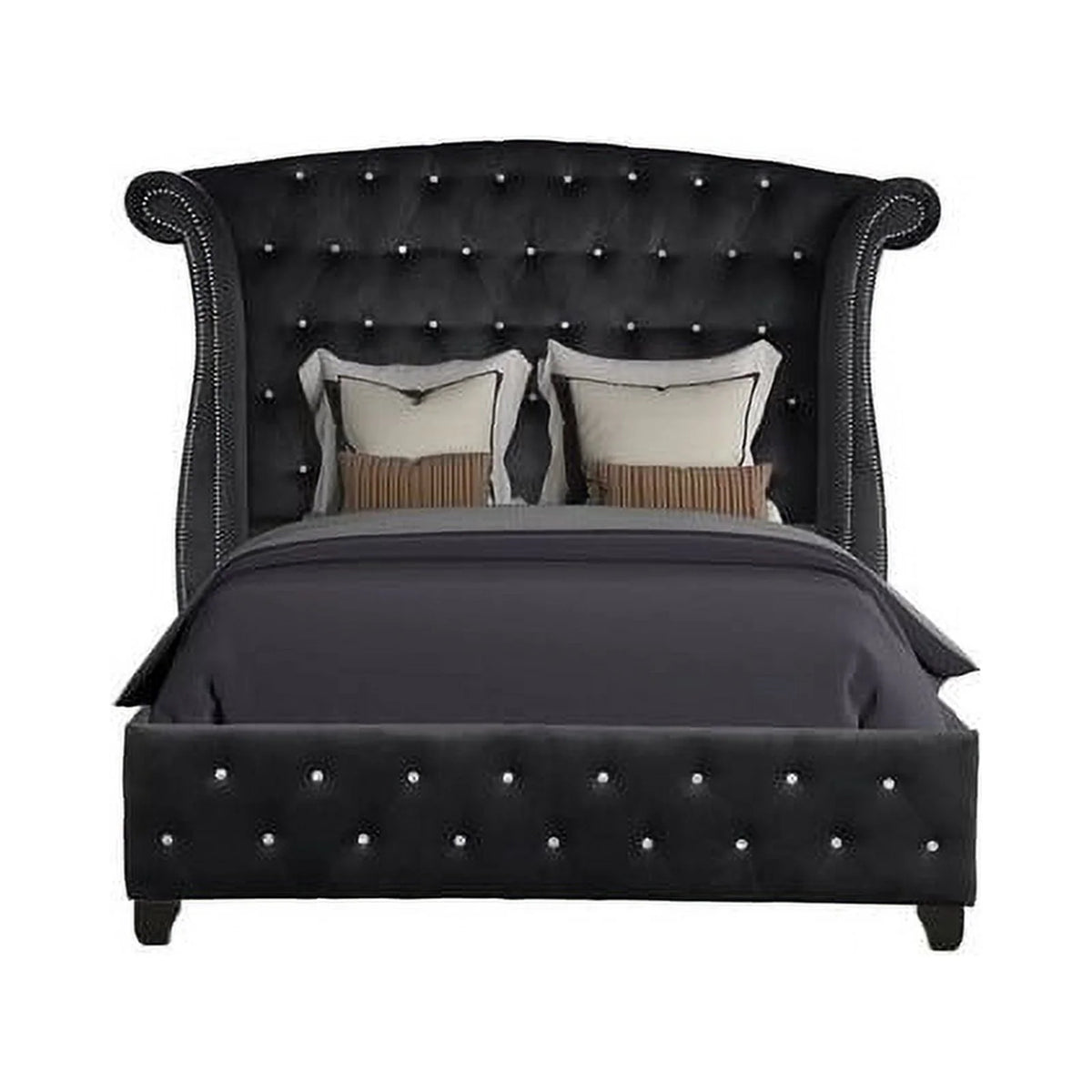 Black 5 Pc Wood Bedroom Set E68036