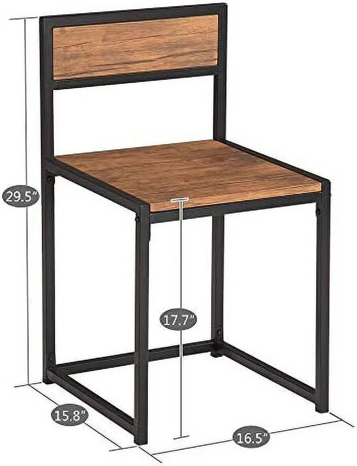 3 Pcs Modern Wood Dining Table and Chairs Set D633177