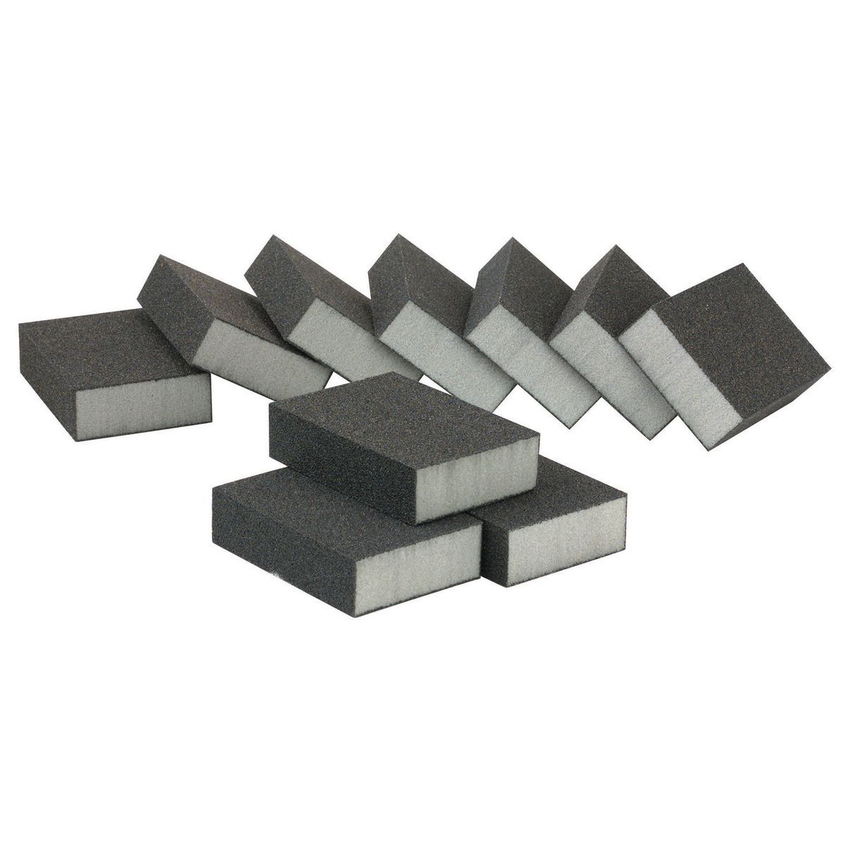Aluminum Oxide Sanding Sponges Fine Grade 10 Pack M89267