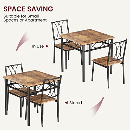 Dining Table Set for 4 with 4 Chairs Y366516