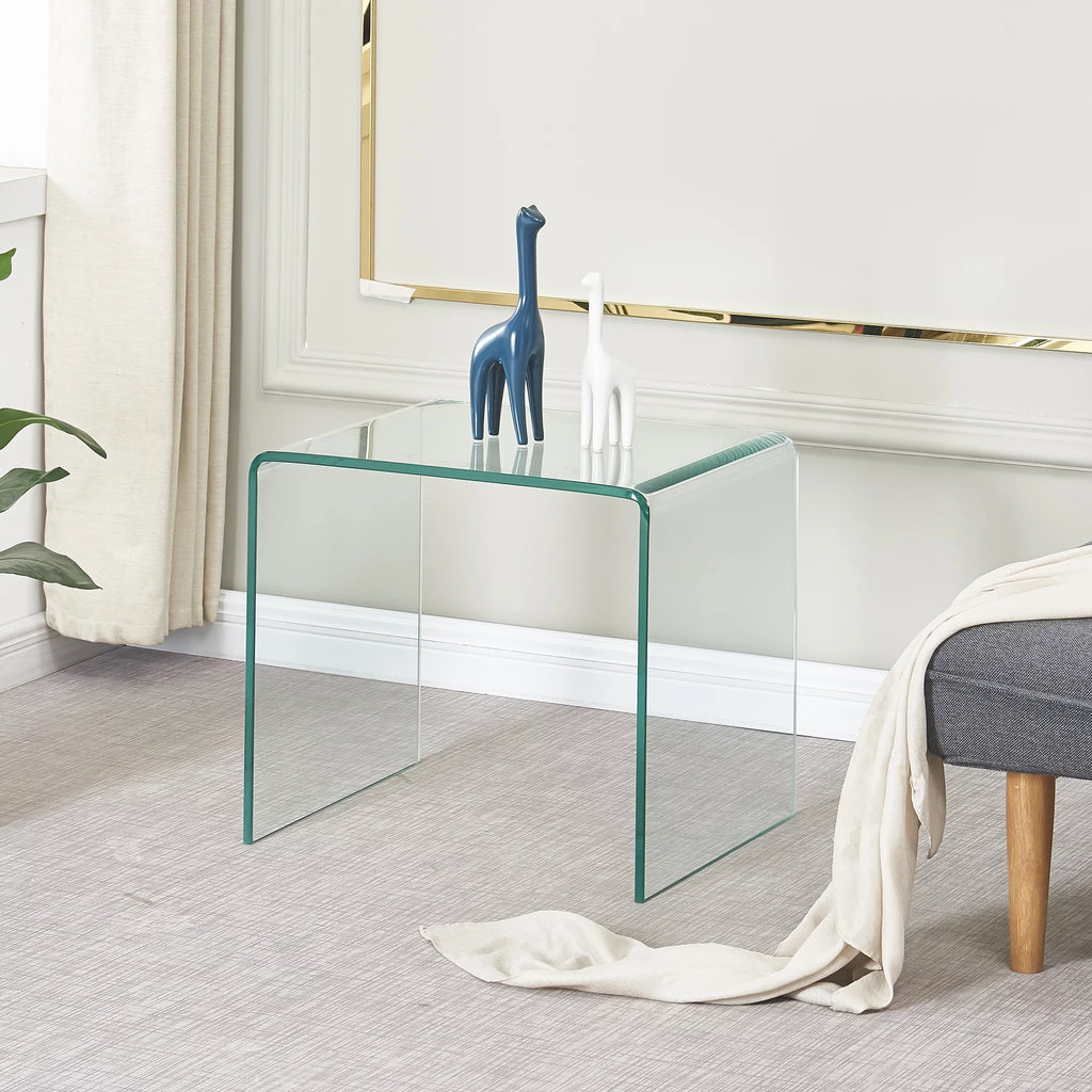 Clear Glass Side & End Table J2874