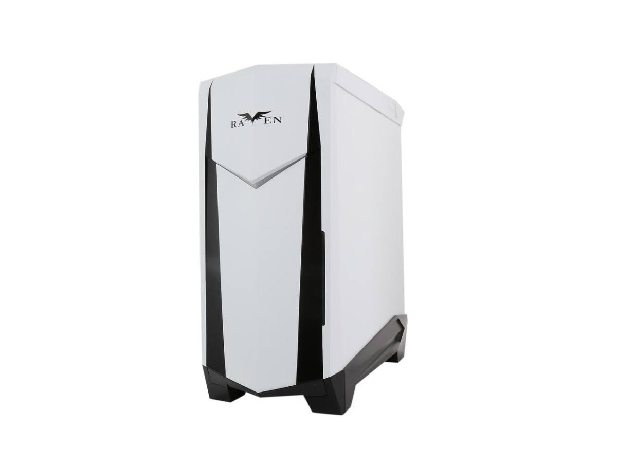 Black Steel ATX Mid Tower Computer Case D845553