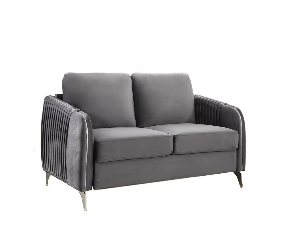 Gray Velvet Living Room Set X34345