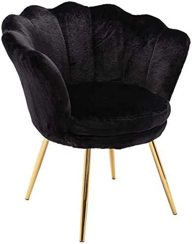 Dusty Pink Velvet Scalloped Accent Chair O133