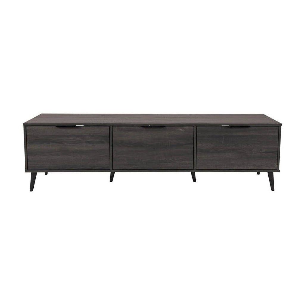 Dark Gray Engineered Wood TV Stand with Closed Storage G969402