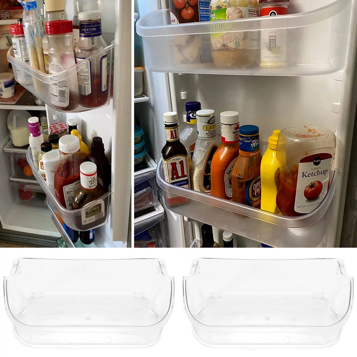 Clear Gallon Door Bin Shelf 2 Pack V673416
