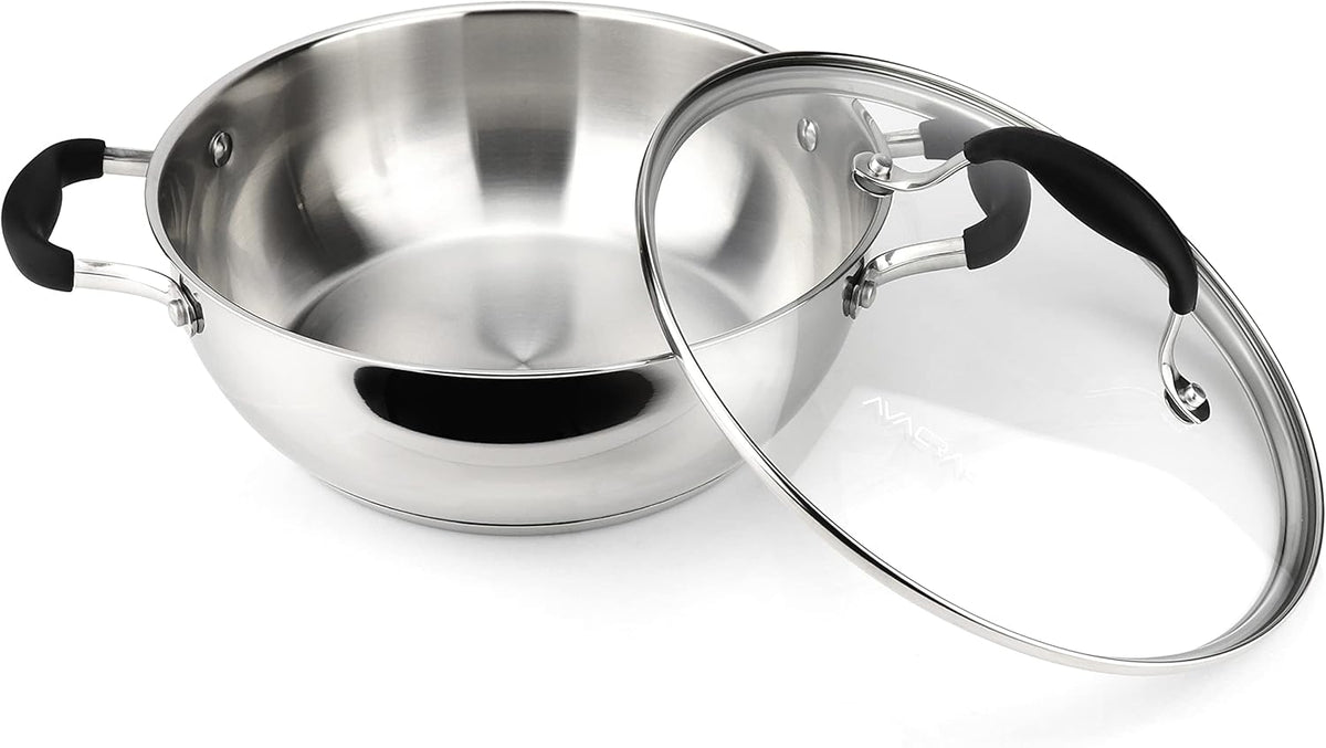 18/10 Stainless Steel 11 Inch Everyday Pan with Glass Lid L3949