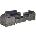 Rattan Wicker Chair Wooden Greenhouse Y700035