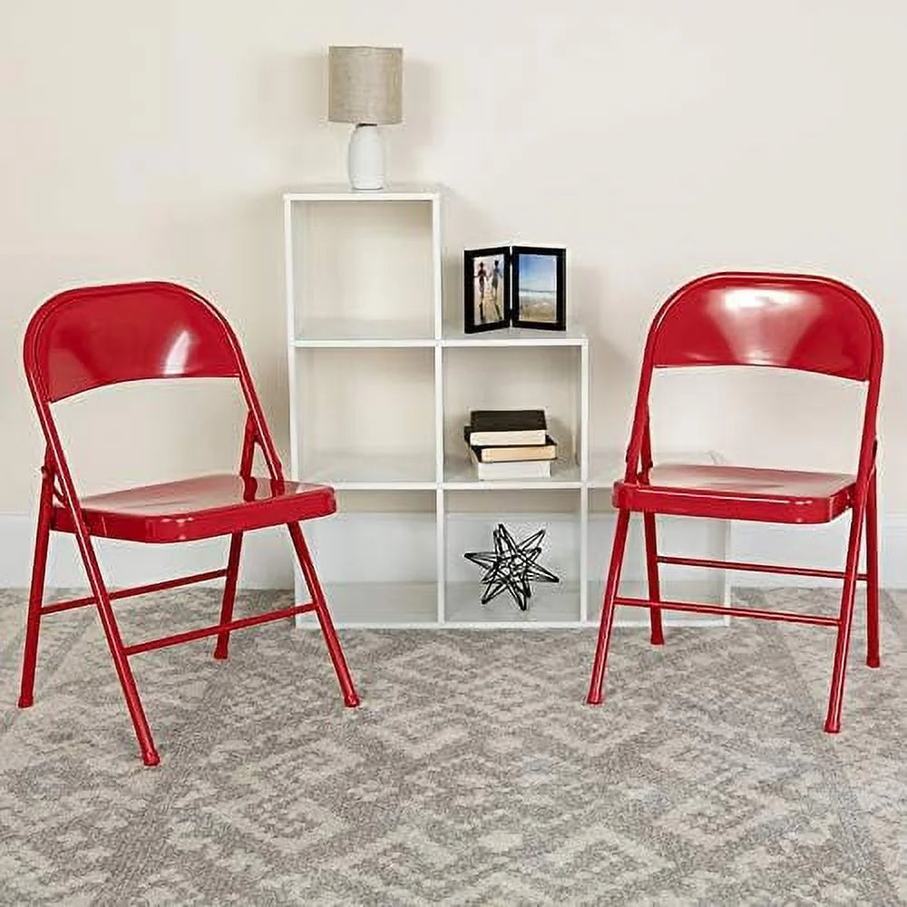 Red Metal Folding Chair L17555