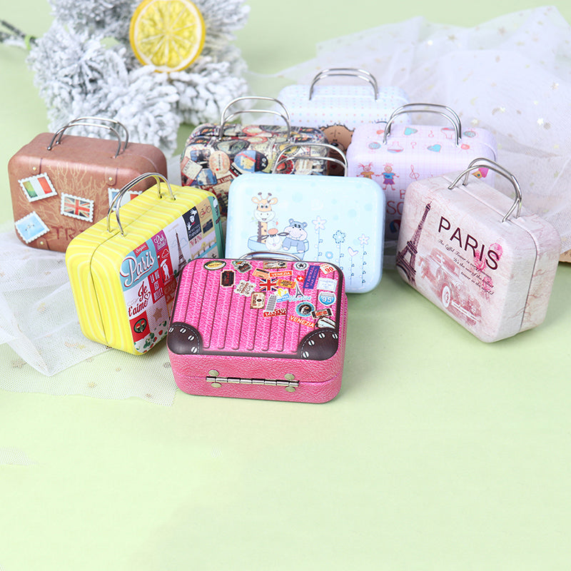 Metal Mini Suitcase Dollhouse Decoration G33631