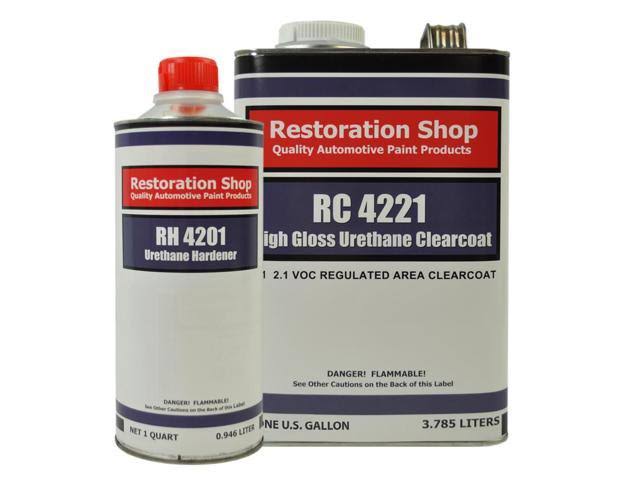 Black Metallic Urethane Basecoat Clearcoat Car Auto Paint Medium Gallon Kit F596