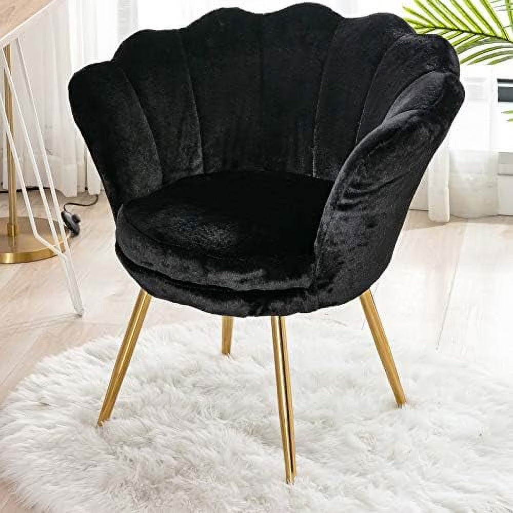 Dusty Pink Velvet Scalloped Accent Chair O133