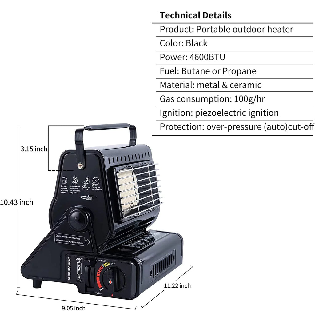 Adjustable Dual Fuel Camping Heater X5245