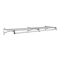 Satin Aluminum Coat Rack with 1 Shelf Y819336