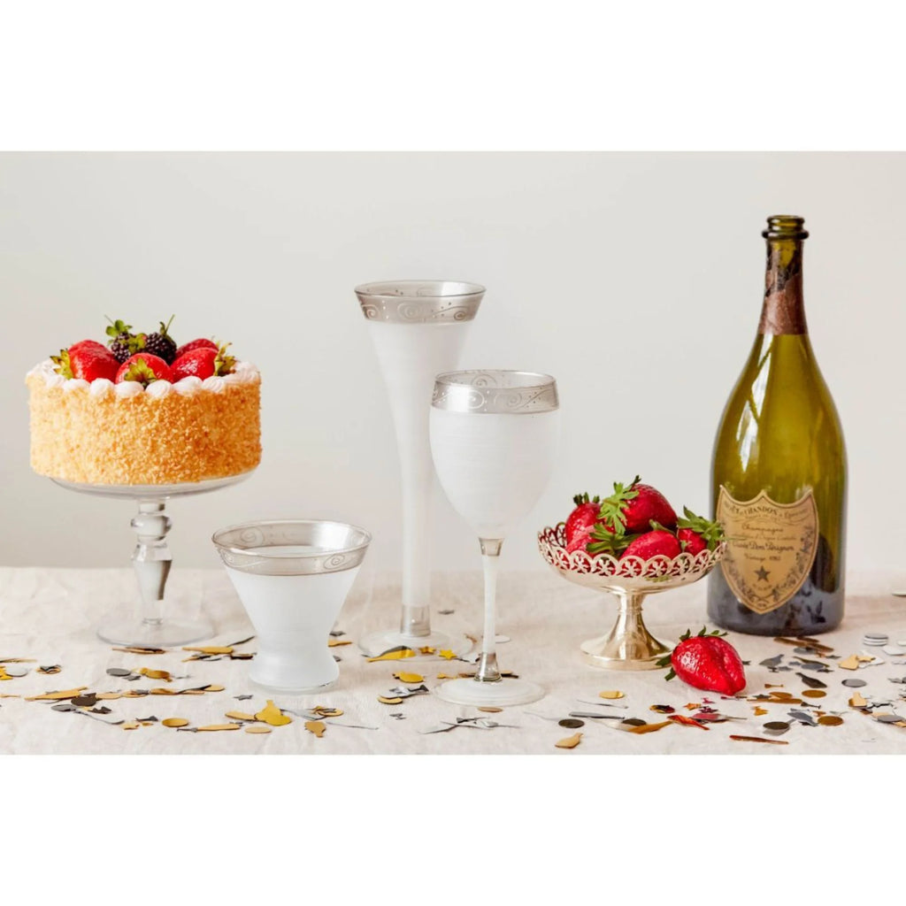 Set of 2 Hand Painted Wine Glasses I63721