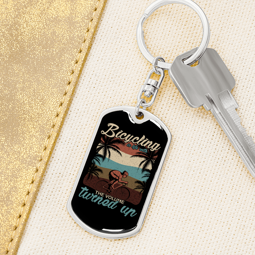Swivel Dog Tag Keychain F71196