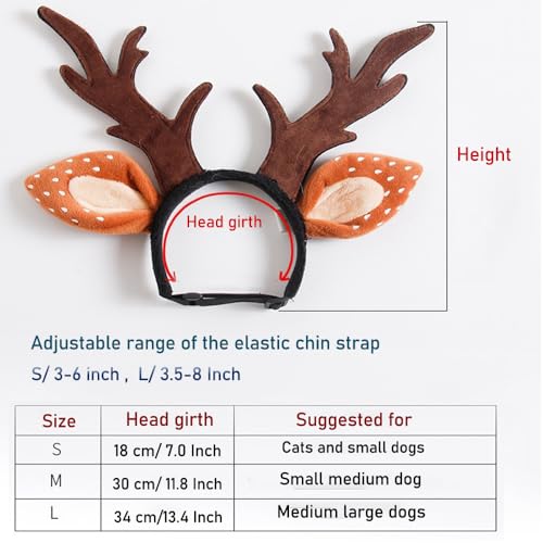 Adjustable Dog Antlers Headband Costume I2695