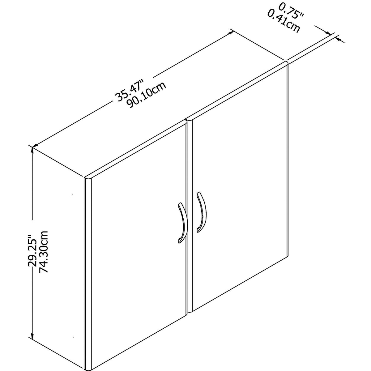 Platinum Gray Bookcase Door Kit Y793