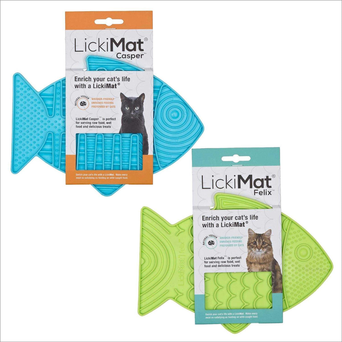 Fish-Shaped Cat Slow Feeders Lick Mat K888340