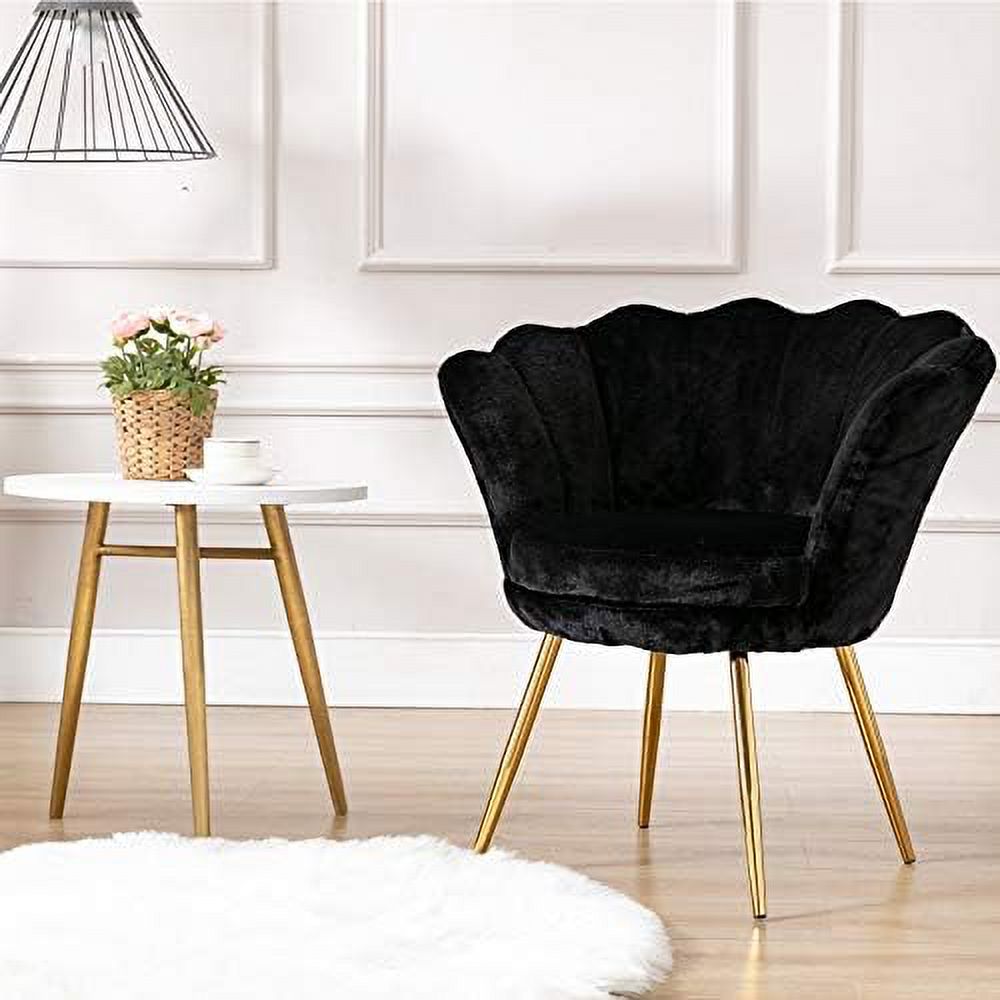Dusty Pink Velvet Scalloped Accent Chair O133