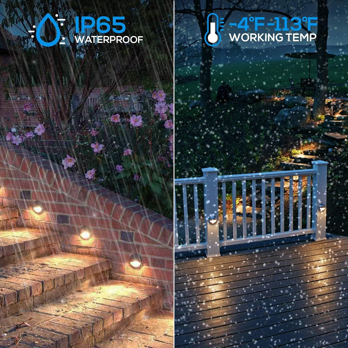 2.3W LED Low Voltage Deck Light, Die-cast Aluminum, 3000K Warm White, Pack of 6 A407465