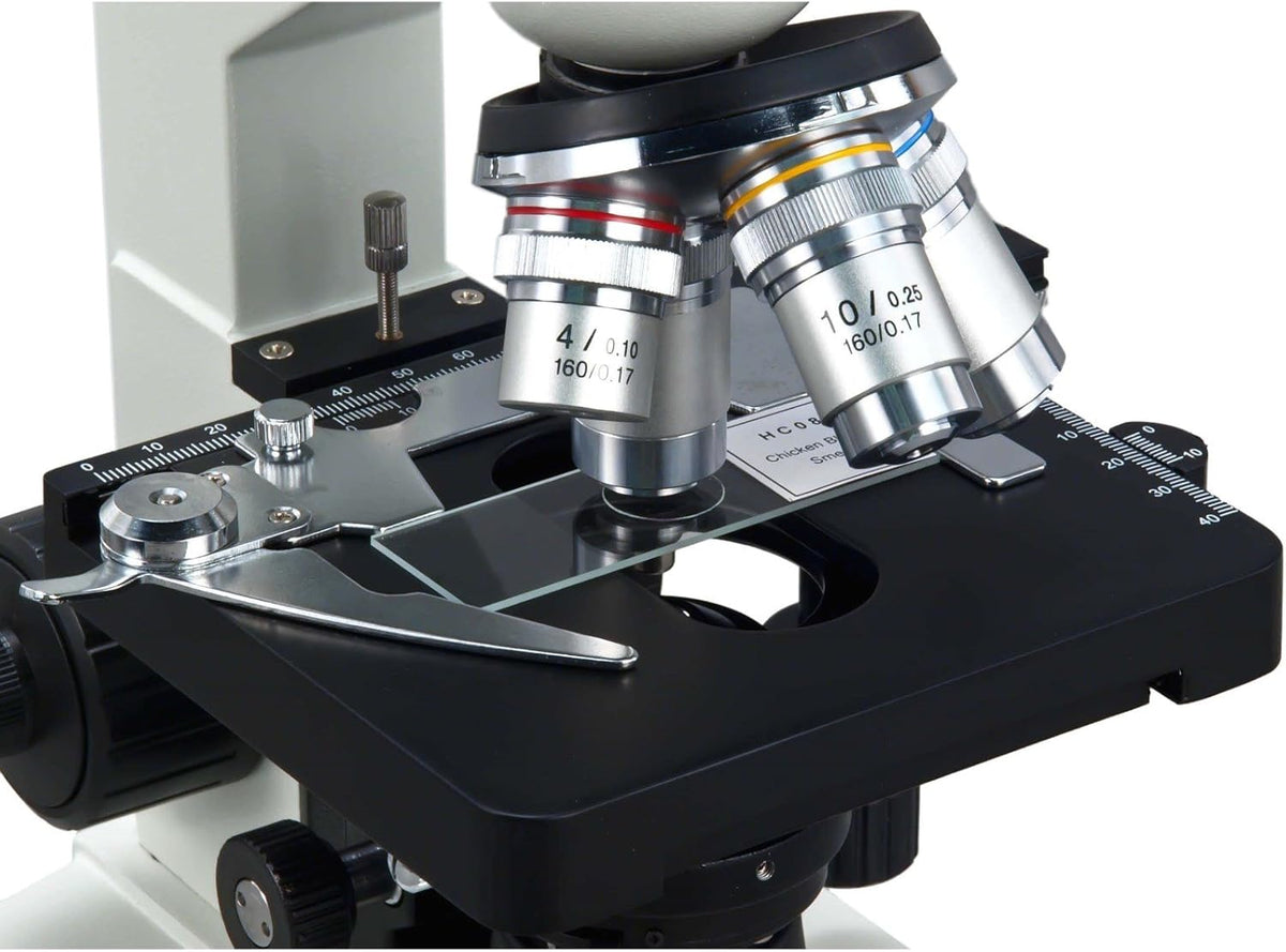 40X-2500X LED Binocular Lab Compound Microscope with 5MP Camera and Mechanical Stage Z350