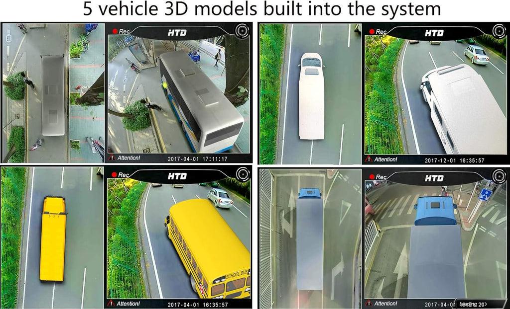 Bird View Camera System with 4 HD Bus Cameras J967885