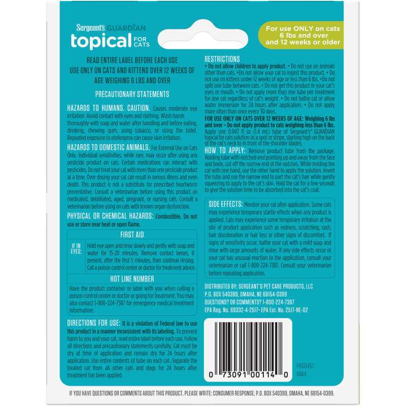 Flea and Tick Topical for Cats I840824